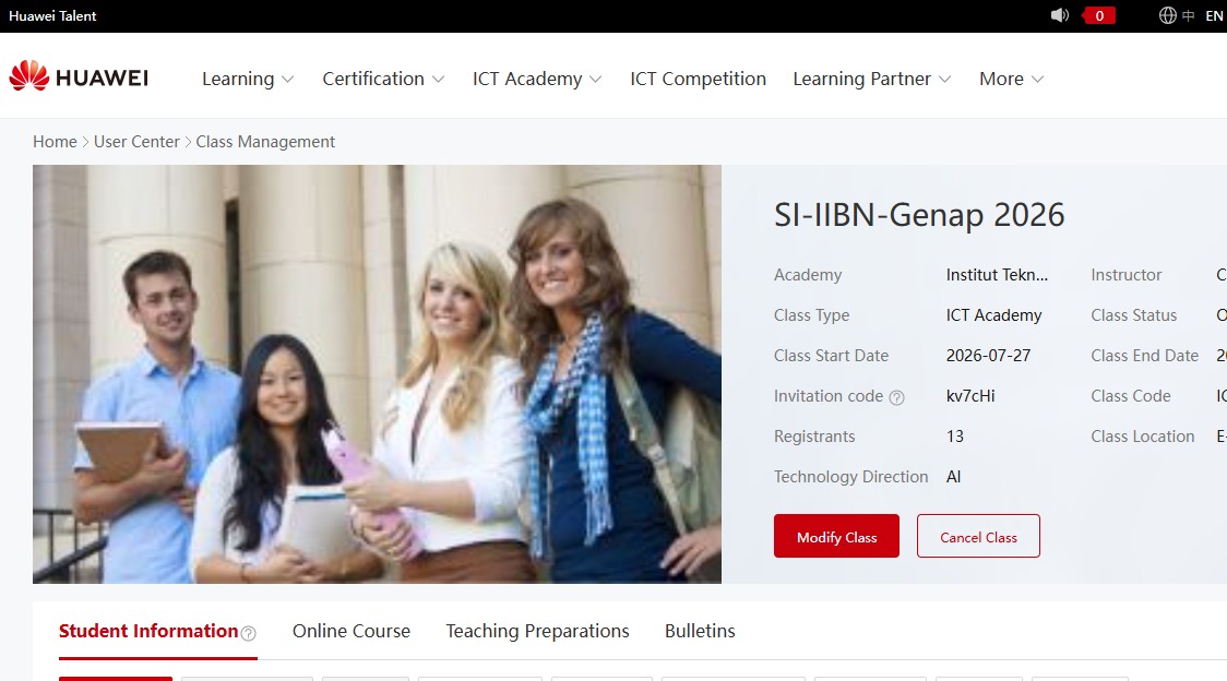 Libur Semester, Mahasiswa Sistem Informasi IIBN Aktif Ikuti Workshop Huawei Talent